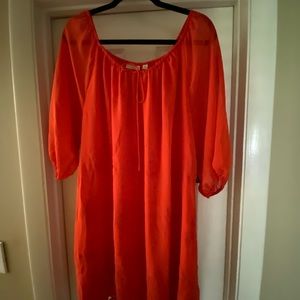 Eva Mendes NWT orange Maxi Dress